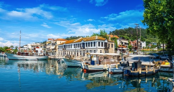 Old Harbour in Limenas Thassos