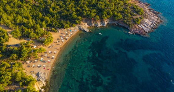 Thassos Beach Luftaufnahme